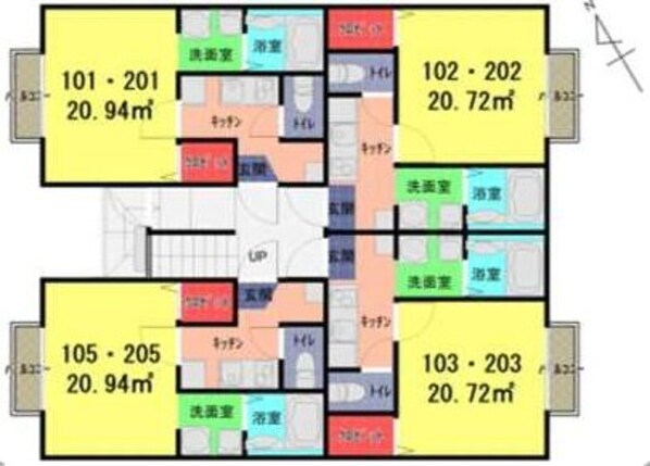 リビエ一ノ割の物件間取画像